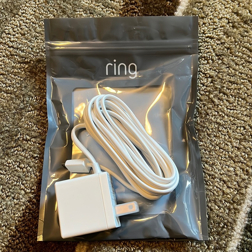 Ring 10 ft power adapter never used.